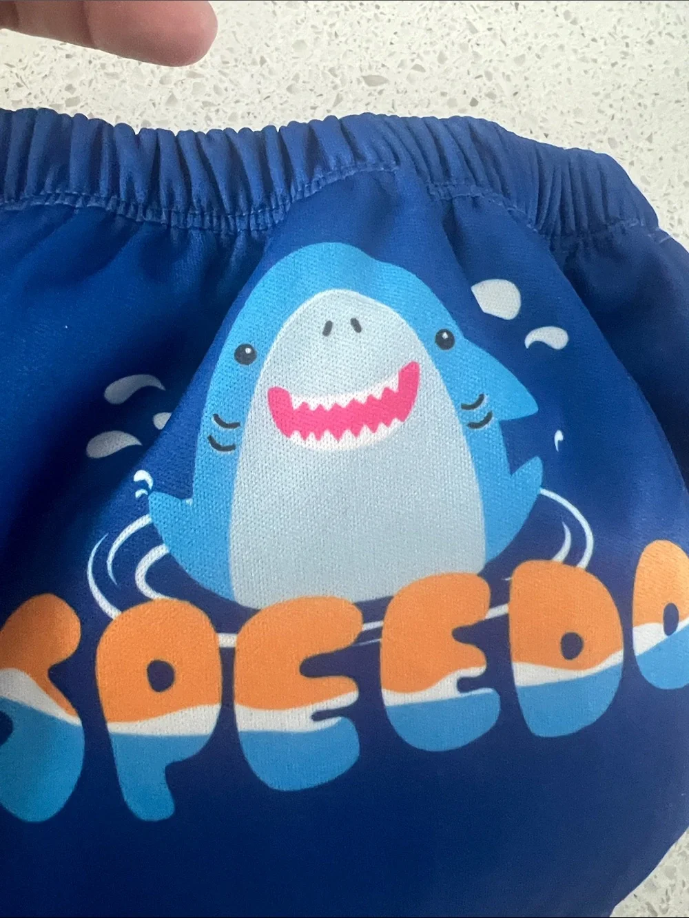 Speedo Blue Kids Shark Print Swim Diaper Cover